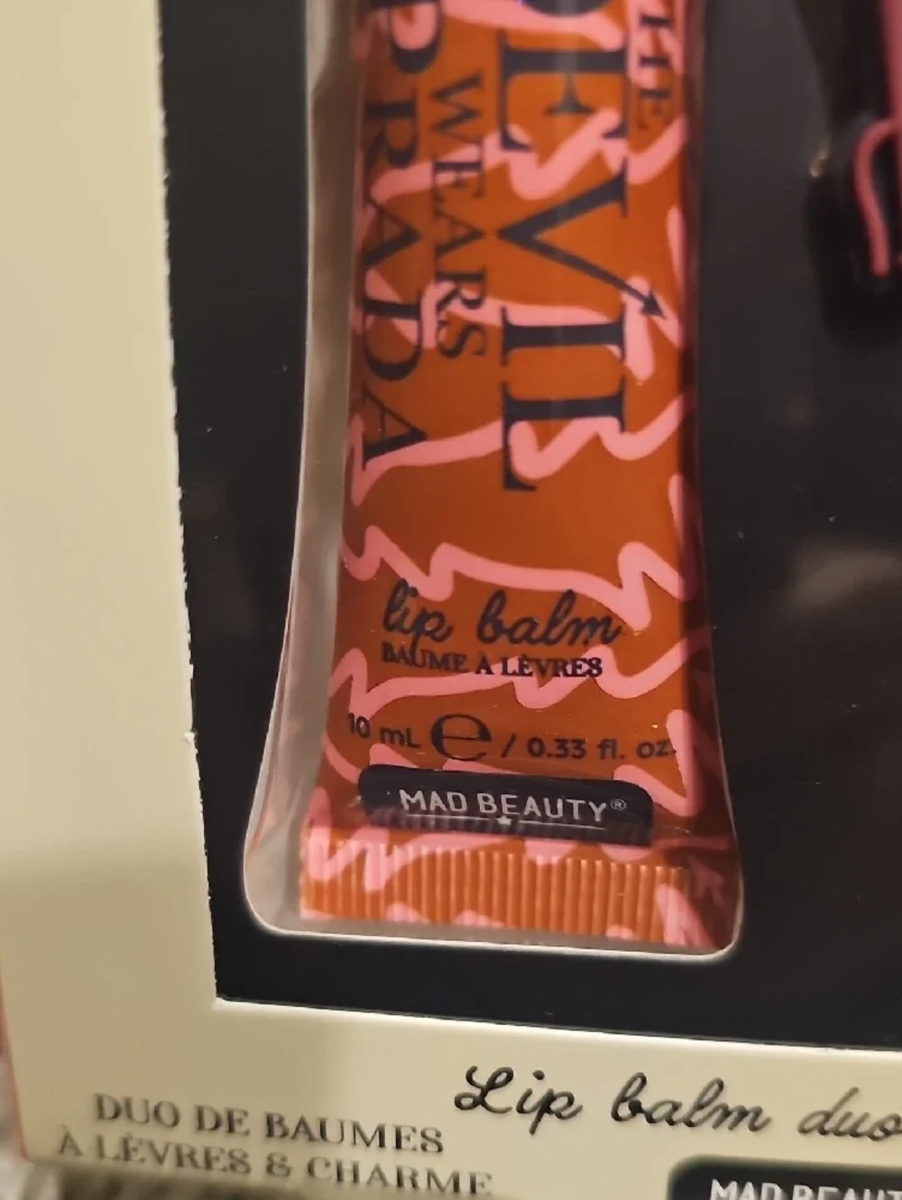 Lip Balm Duo & Charm By Mad Beauty-The Devil Wears Prada Edition